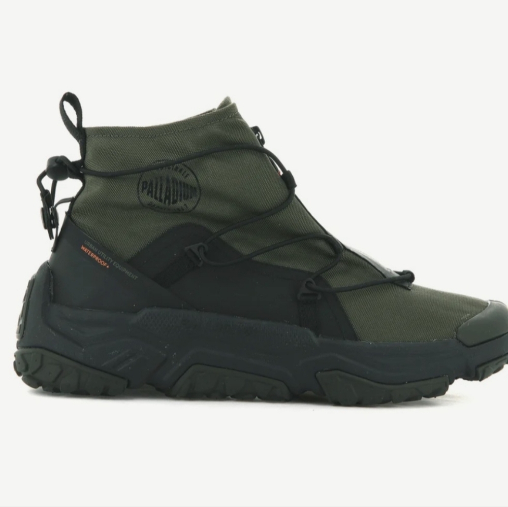 PALLADIUM OFF-GRID UNISEX OLIVE NIGHT HI ZIP WP BOOTS - Picture 6 of 7